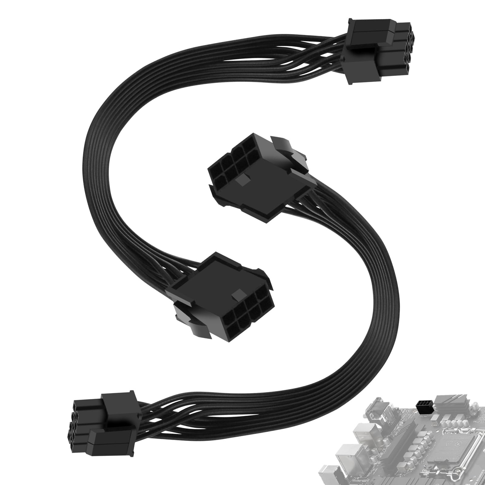 2 Pack 8 Pin CPU Power Extension Cable