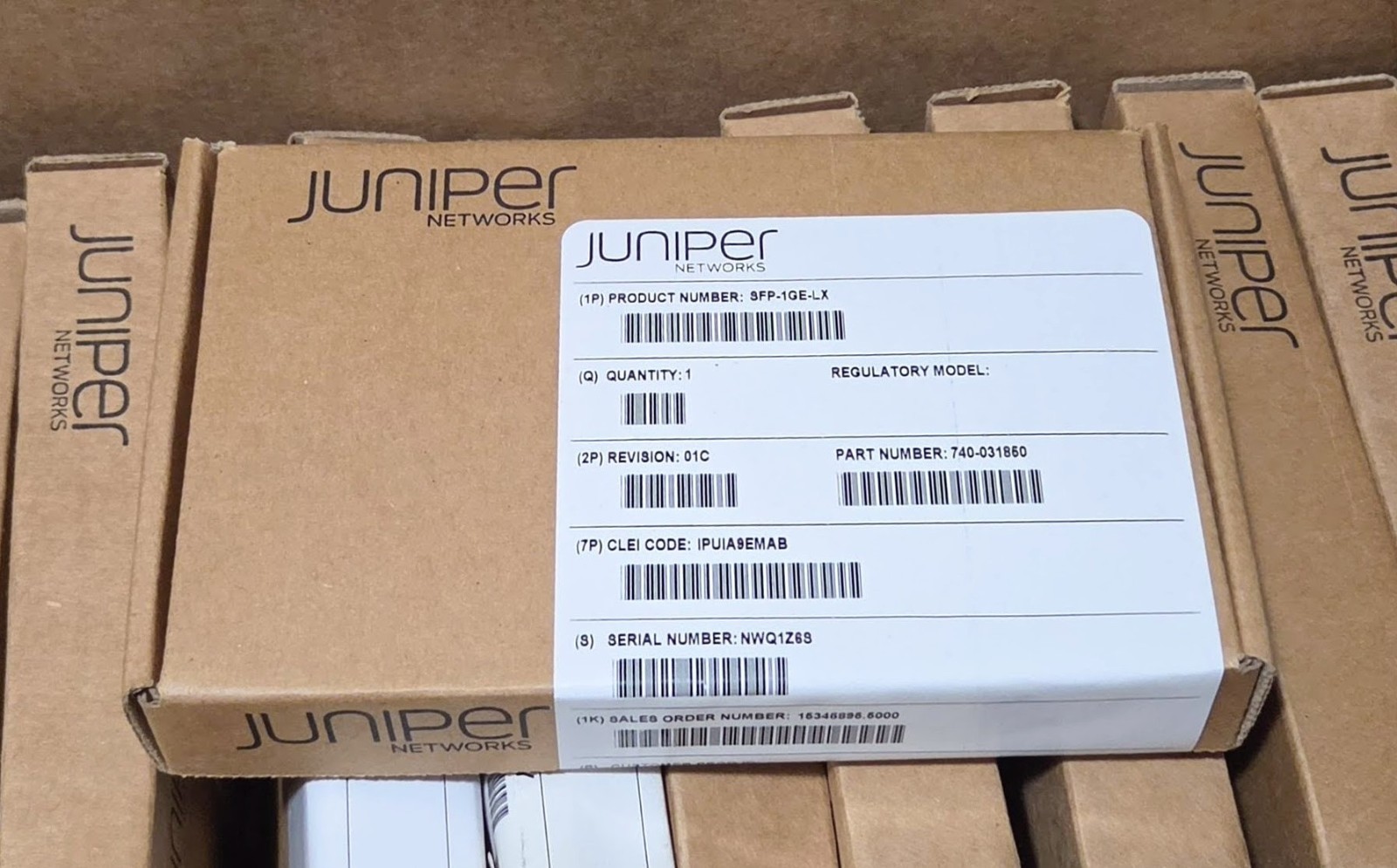 NEW Juniper SFP-1GE-LX 1000BASE-LX LC 1310nm 10km SMF Transceiver 740-031860