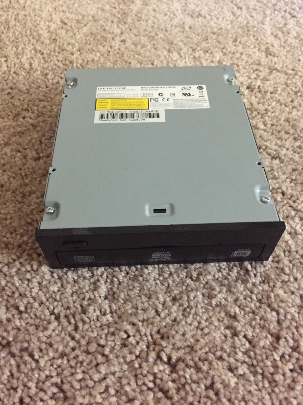 Lite-on Dvd/cd Rewtiteable, IDE, DH-20A4P04C