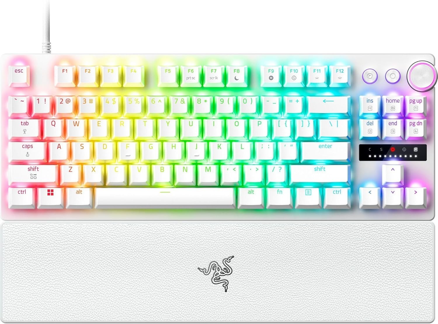 Razer Huntsman V3 Pro 8KHz TKL Wired Keyboard White Certified Refurbished