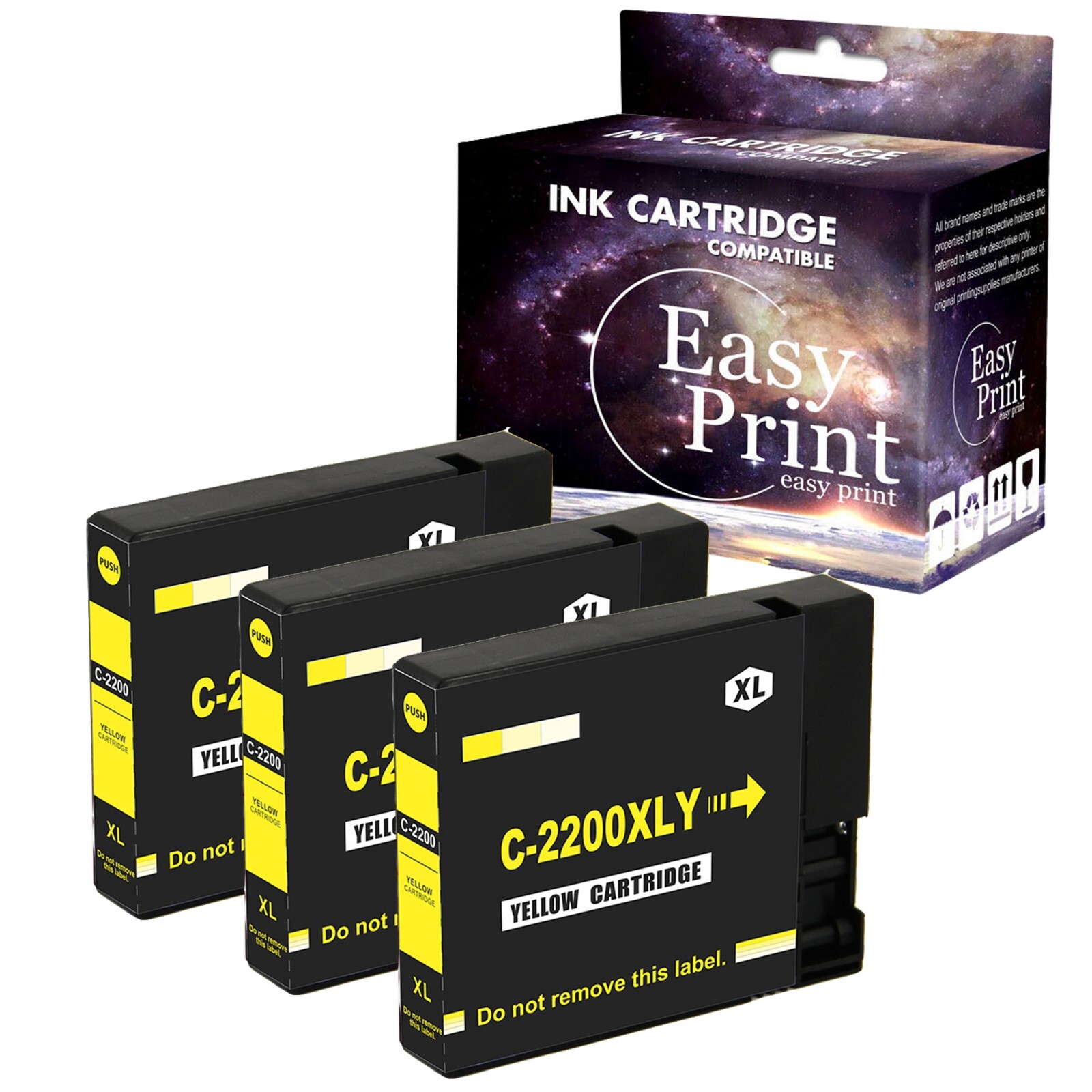 3P PGI-2200XL Ink Cartridge Yellow for Canon Maxify MB5020 MB5120 MB5320 Printer