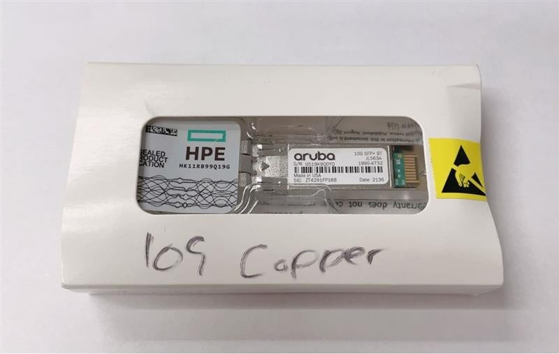 JL563A  HPE Aruba 10GBASE-T SFP+ RJ45 30m Transceiver HPE New Sealed