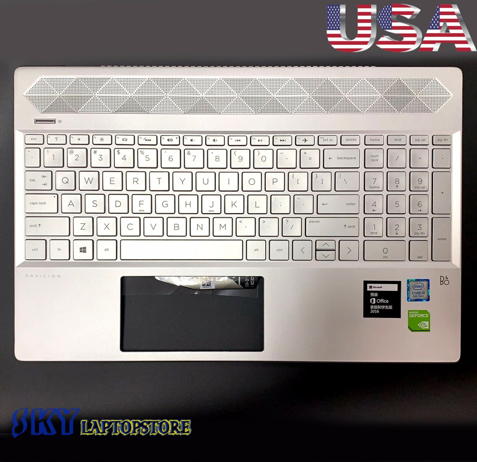 HP Pavilion 15-CS 15CS 15.6" Upper Case Palmrest  W/ Keyboard L24752-001