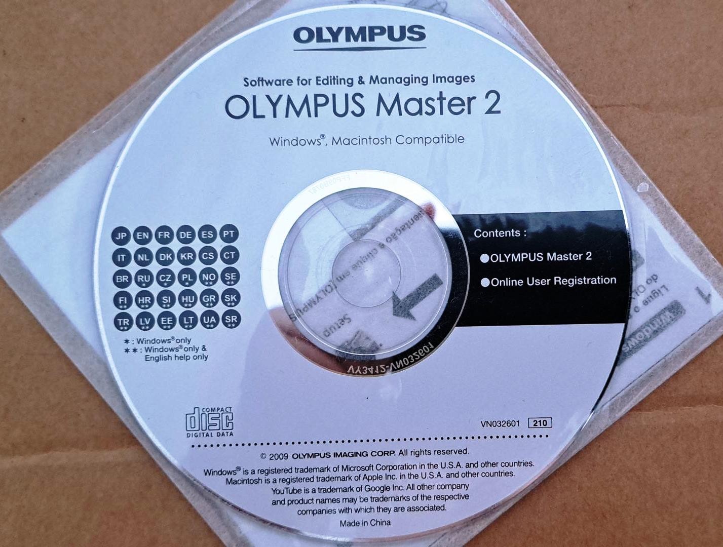 Olympus Master 2 Software for Editing Managing Images w/ License
