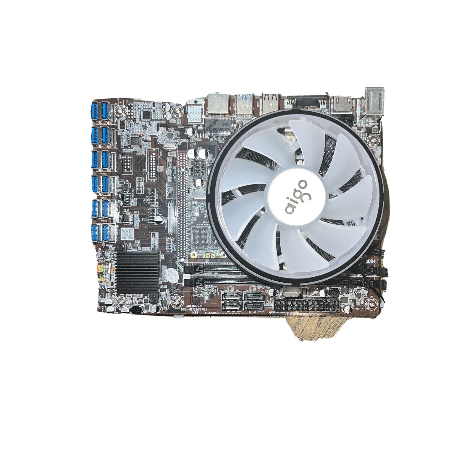 B250C BTC Mining Motherboard 12XPCIE  to USB3.0 Graphics Card Slot W/ SSD, CPU