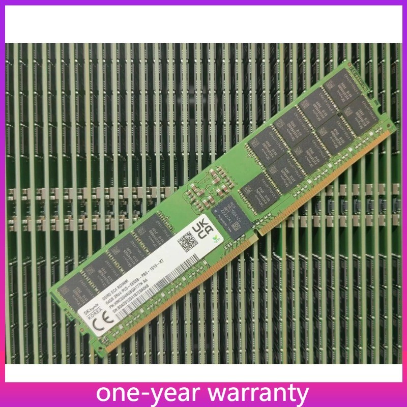 SK Hynix 64GB DDR5 5600MHz Server RDIMM RAM 2Rx4 PC5-5600B HMCG94AGBQA177N 179N