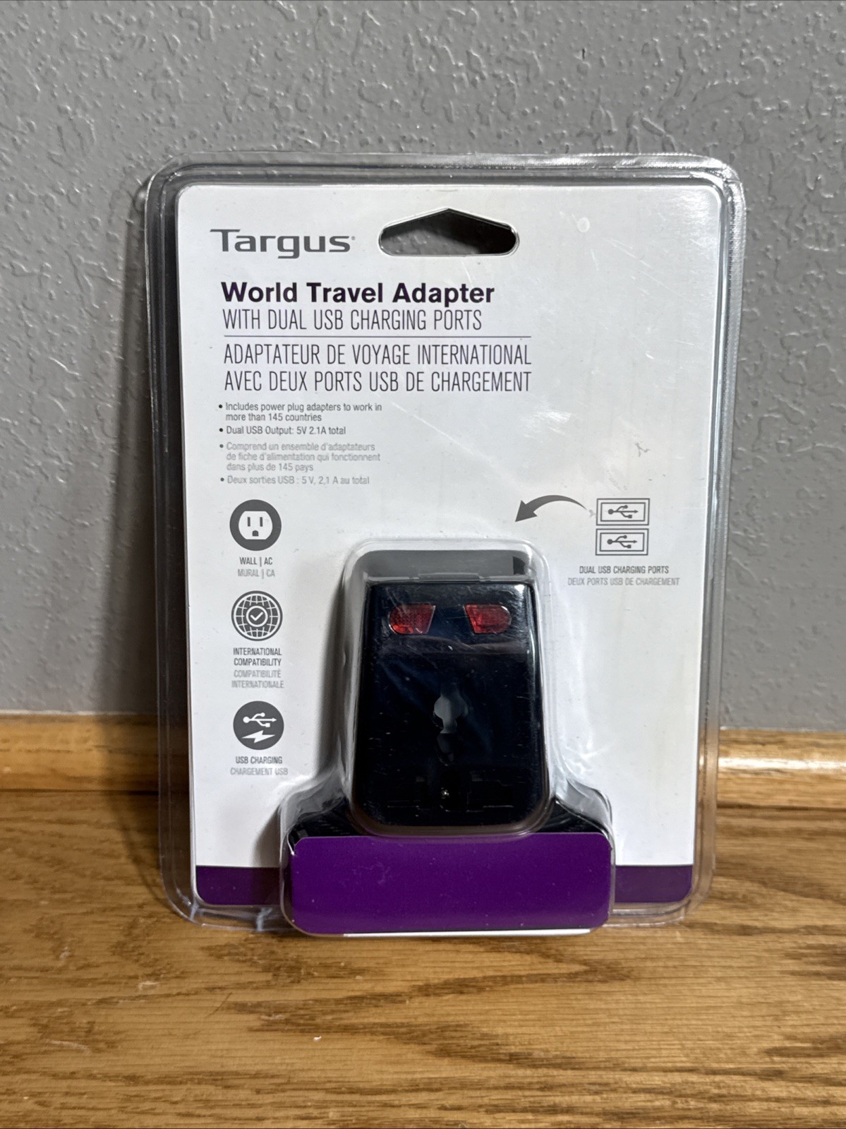 Targus World Travel Power Adapter with Dual USB Charging Ports - APK032US