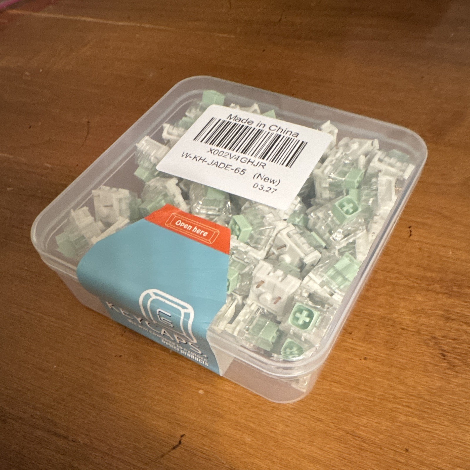 Kailh Box Jade Clicky Mechanical Keyboard Switch 65 ct