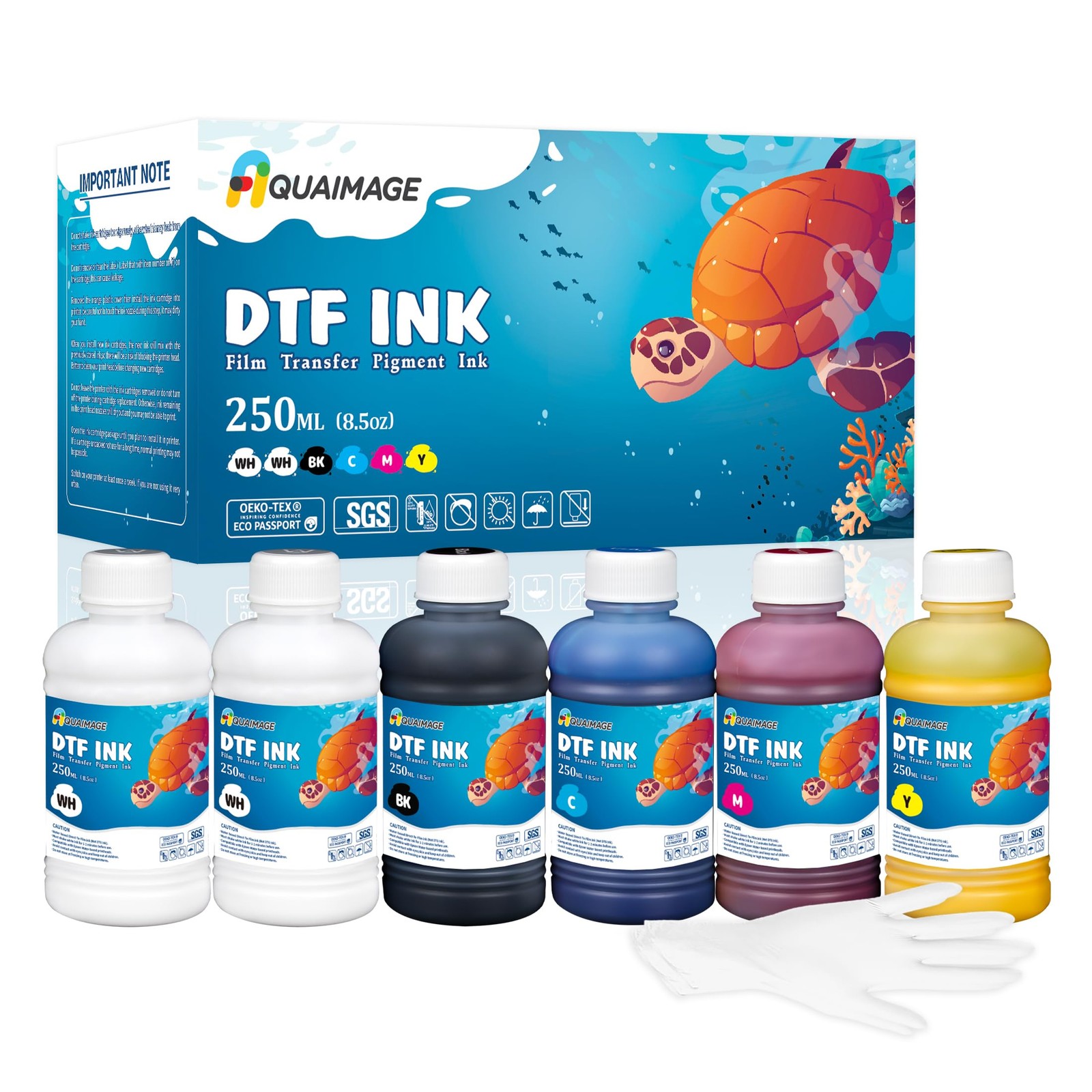 Aquaimage Premium DTF Ink 1500ML Combo Pack