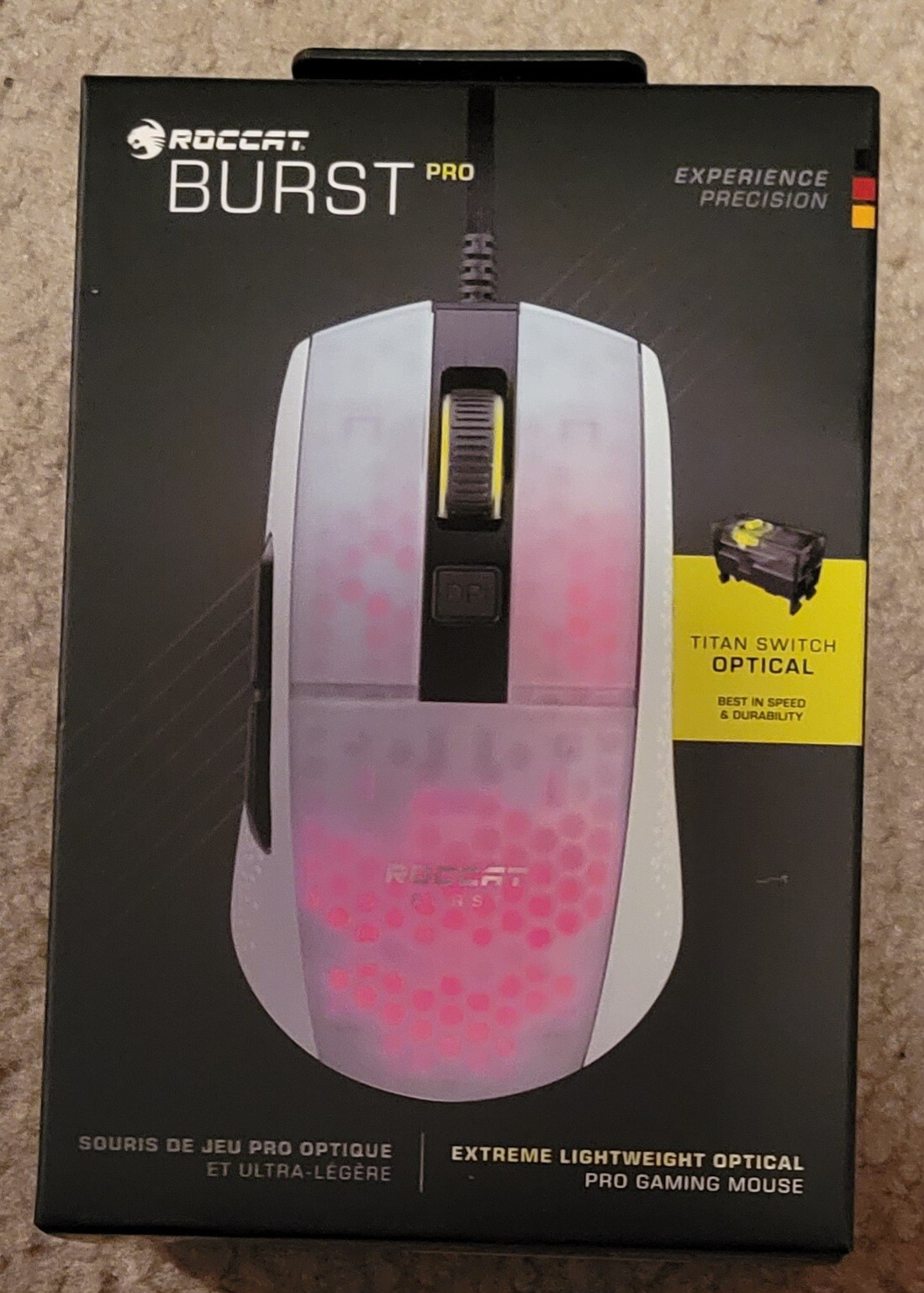 ROCCAT Burst Pro Lightweight Optical Gaming Mouse White roc-11-748