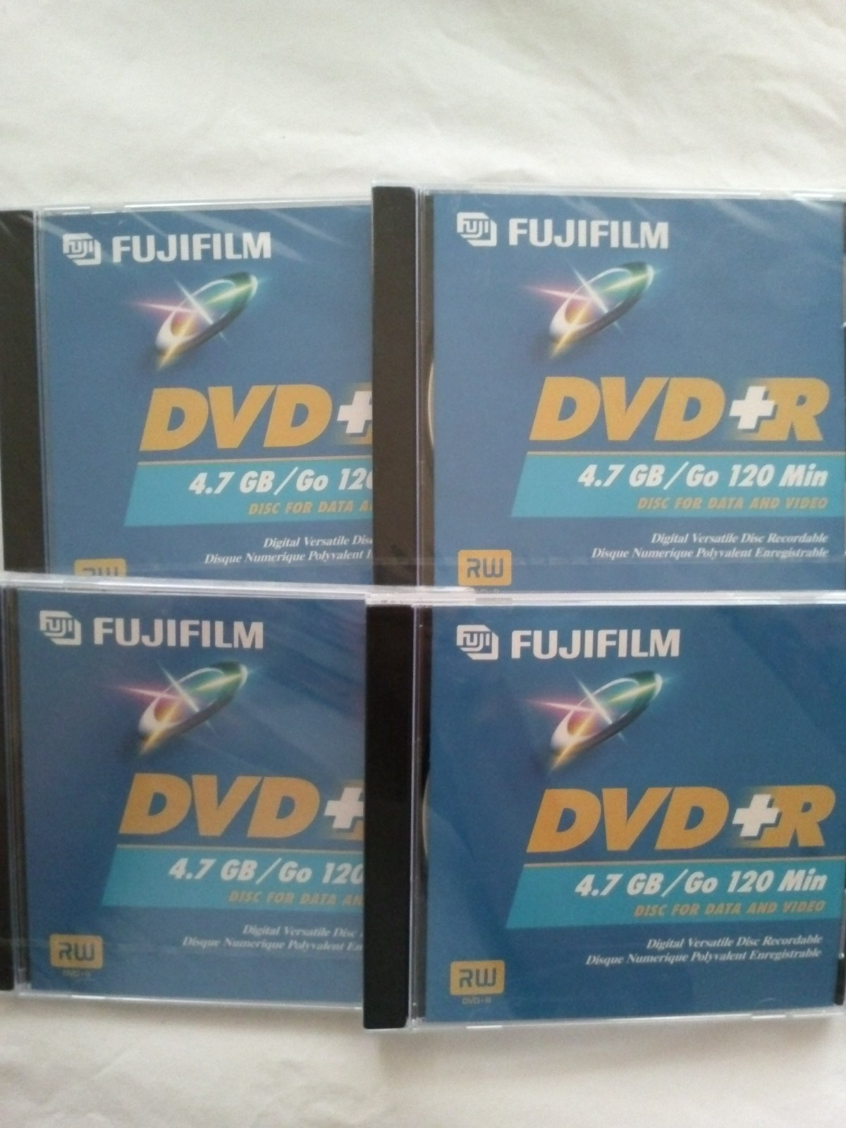 Fujifilm DVD-R 4.7 GB /120 Minutes Lot Of 4 NEW