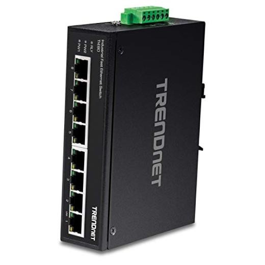 8-Port Industrial Fast Ethernet DIN-Rail Switch | TI-E80 TI-E80 8 Port Switch