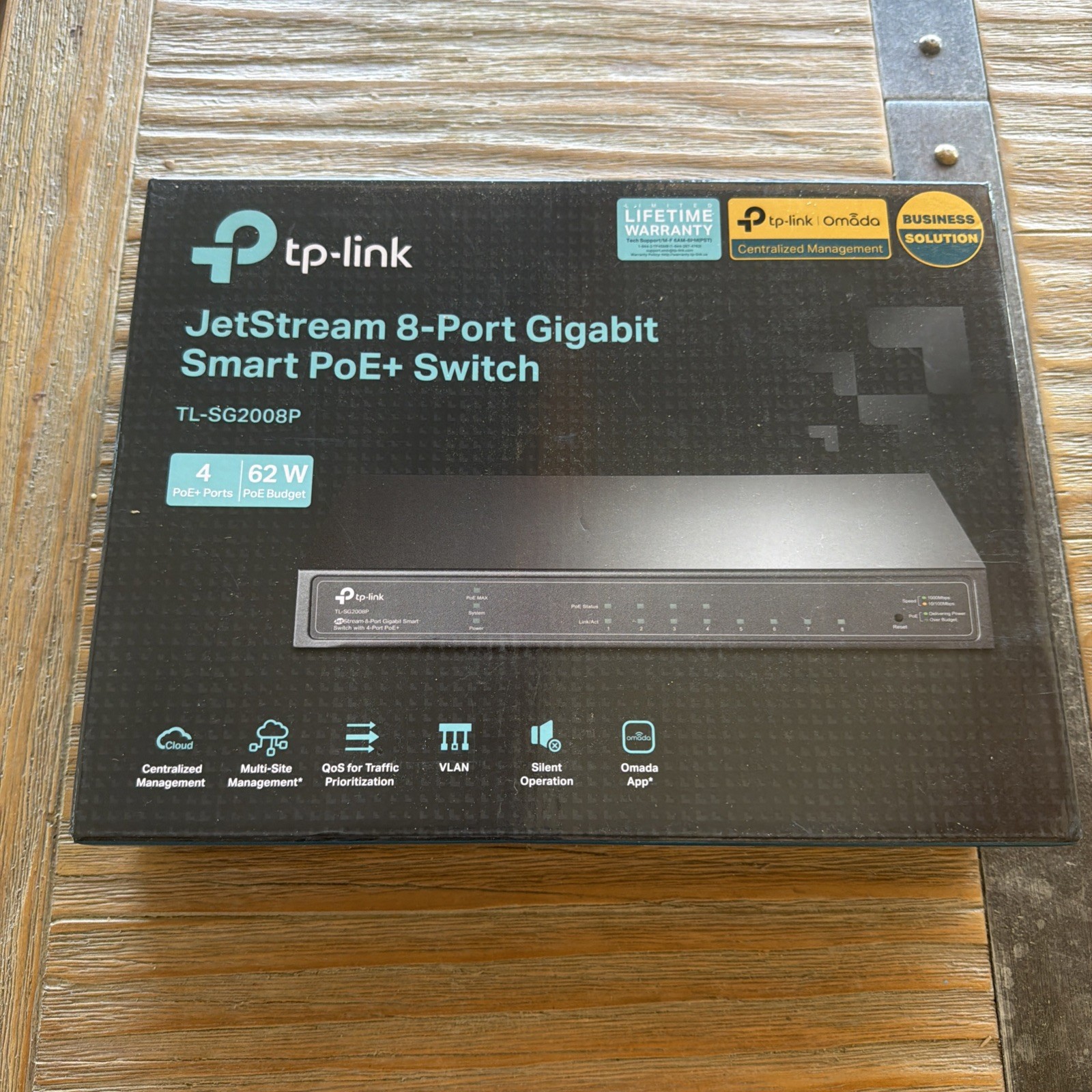 TP-Link Jetstream 8-Port Gigabit Smart Managed PoE+ Switch - TL-SG2008P - Omada