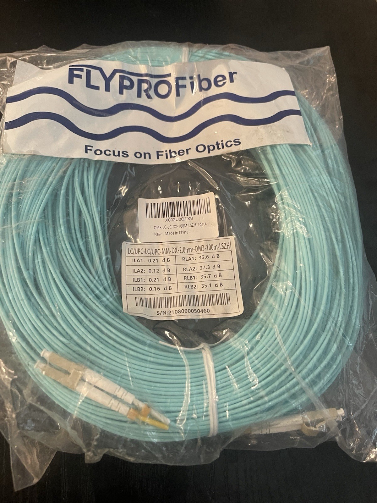 FLYPRO Fiber Optic Cable OM3-LC-LC-DX-100M-LSZH