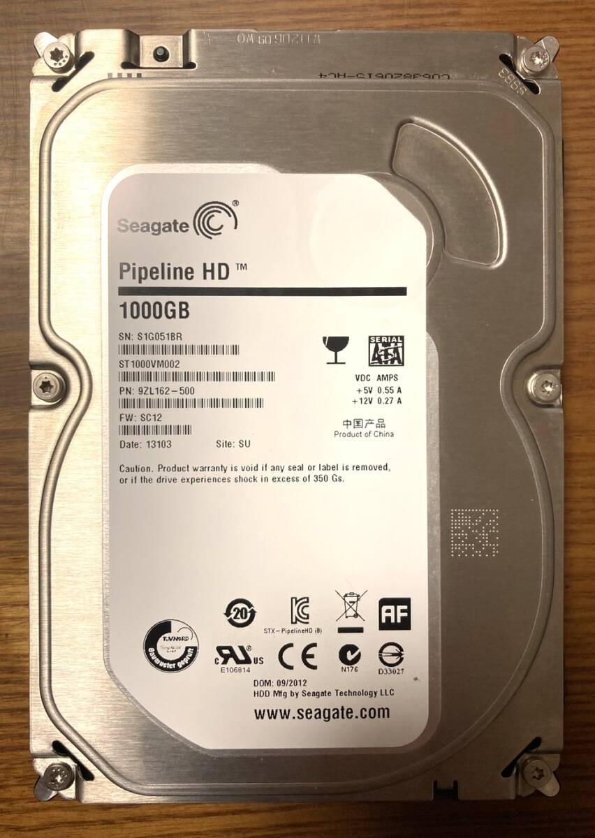 Excellent Condition Seagate Video 3.5 HDD Series ST1000VM002 3.5-inch HDD 1TB (Q