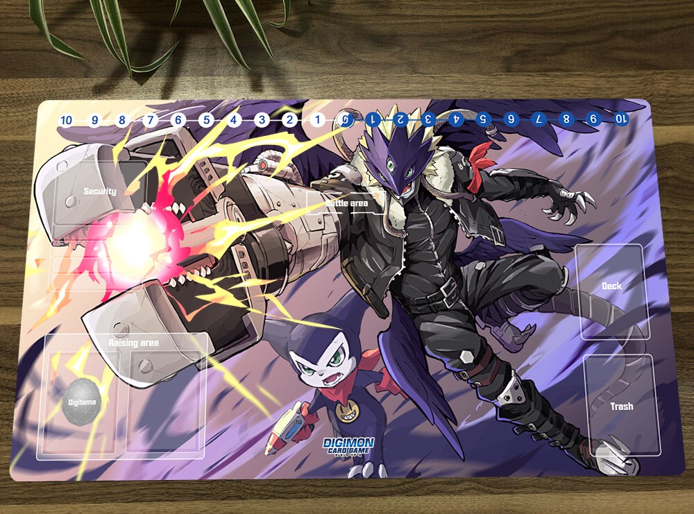 Digimon Table Playmat Beelzemon TCG CCG Play Pad Trading Card Game Mat Mousepad