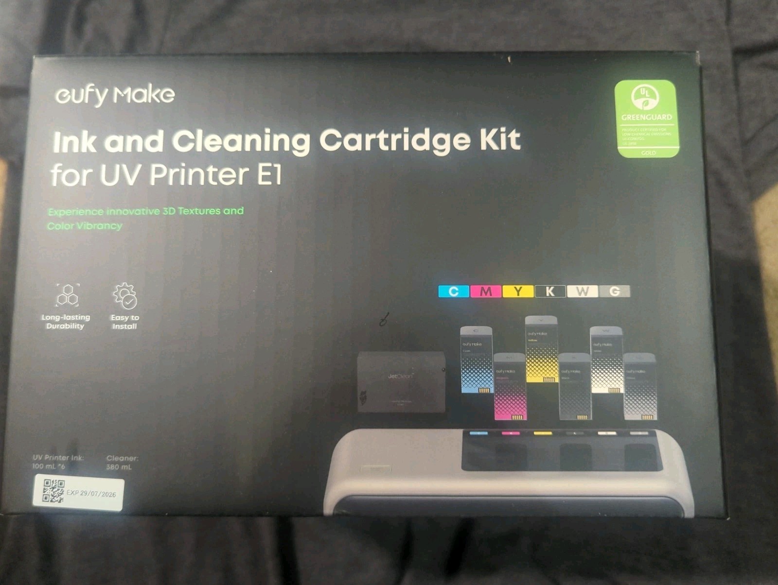 eufyMake Ink & Cleaning Cartridge Kit -UV Printer E1 - NEW - Exp 29/07/2026