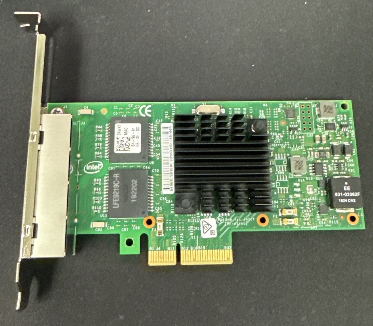 Dell 00NWK2 Intel I350-T4 Quad Port 1GbE RJ45 PCIe Network Card High Profile
