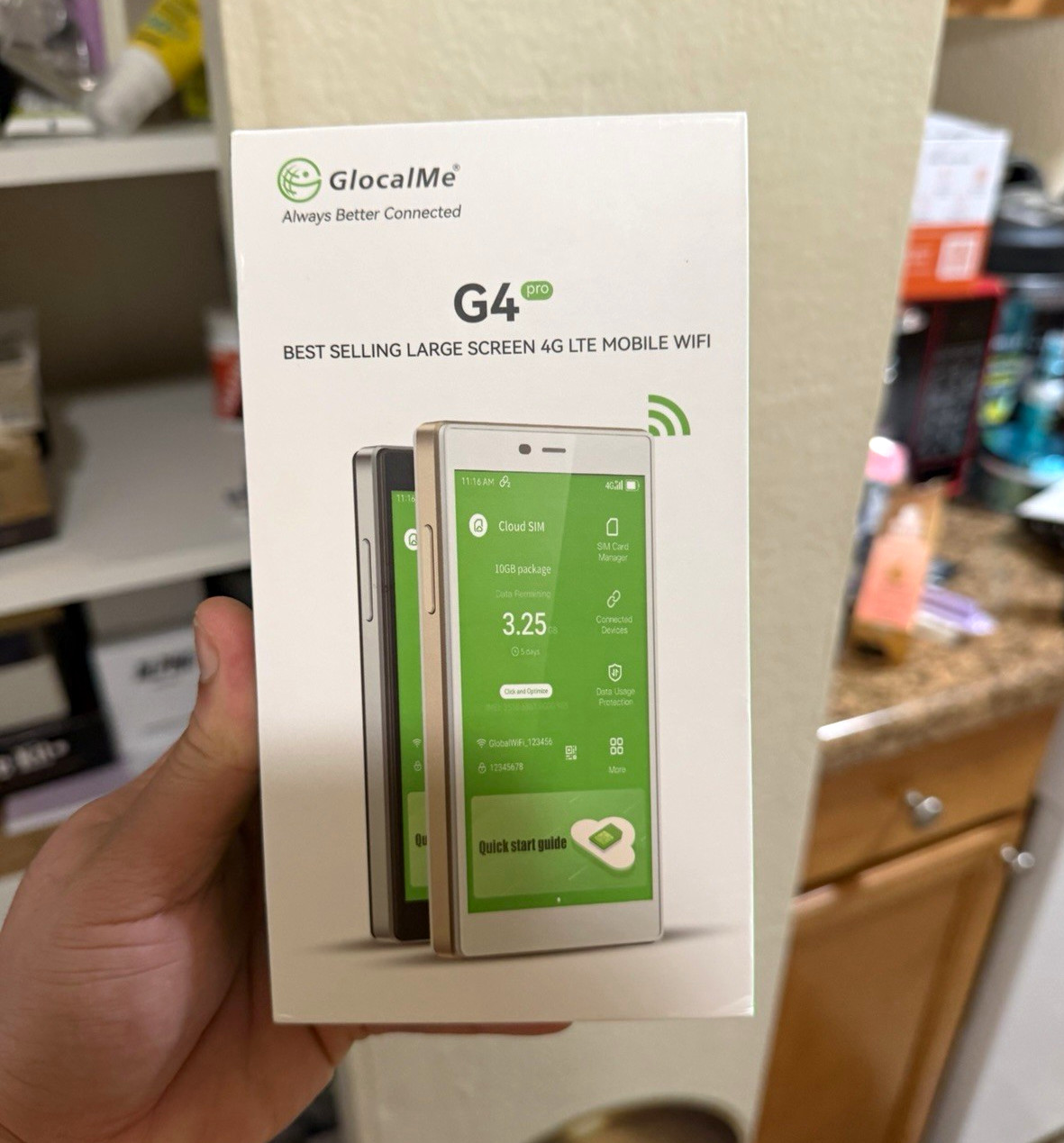 GlocalMe G4 Pro Mobile WiFi Hotspot Modem 4G LTE Unlocked USB‑C White