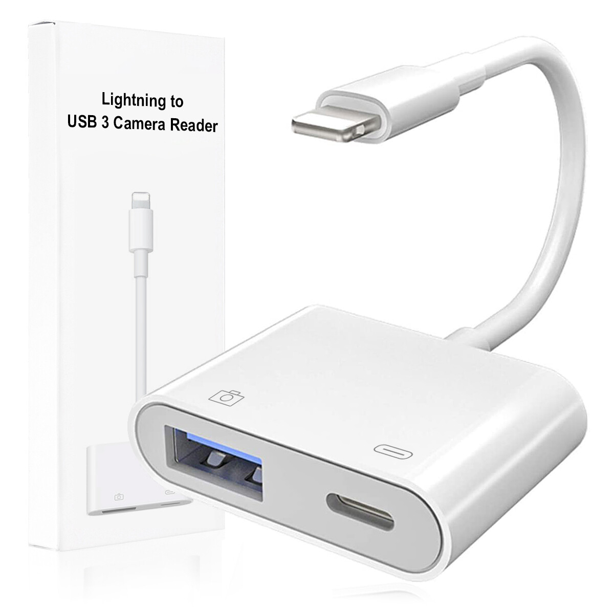 USB Camera Adapter for iPad 5 6 7 8 9 Air 3 mini 4 5 Pro 9.7, Fast Data Transfer