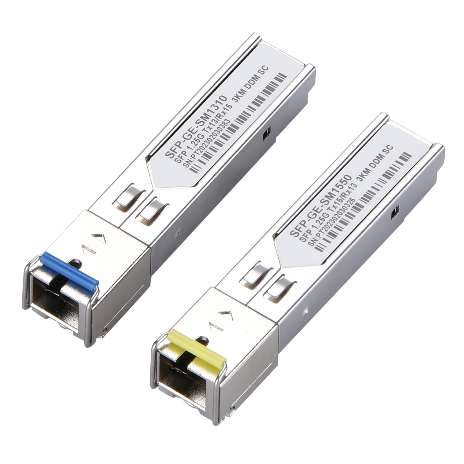 2Pcs SC Connector 3km 1.25GB/s SFP-BX03-D Tx1550nm/RX1310nm Transceiver Module