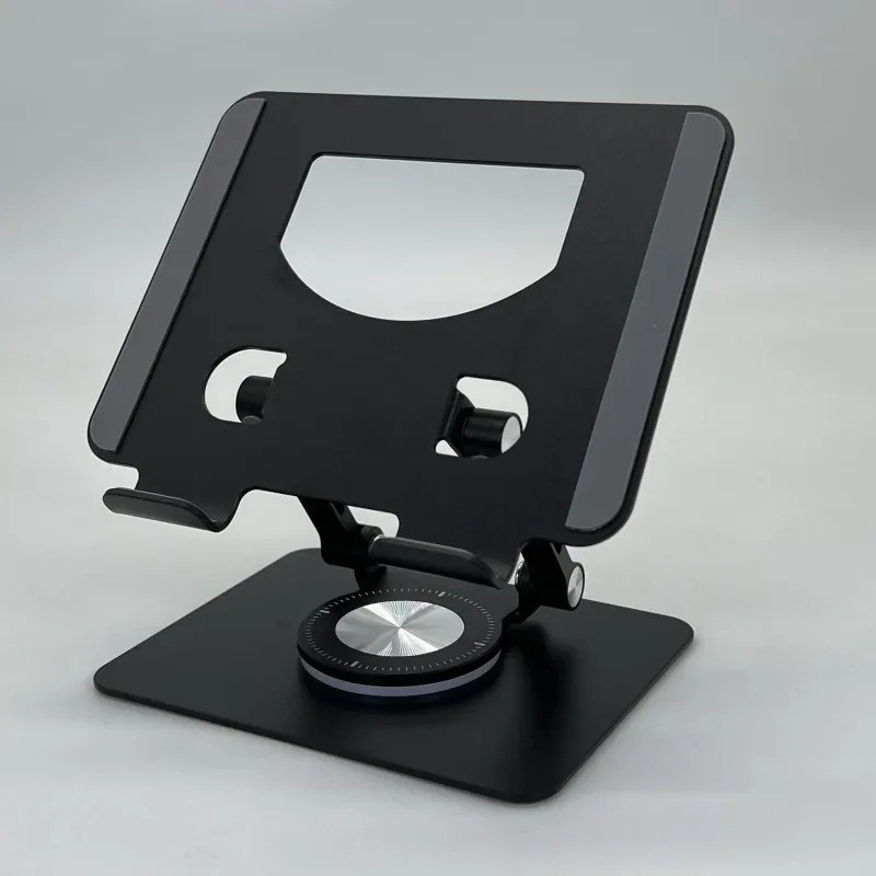 360° Rotating Metal Laptop Stand Riser Foldable Computer Notebook Holder Des