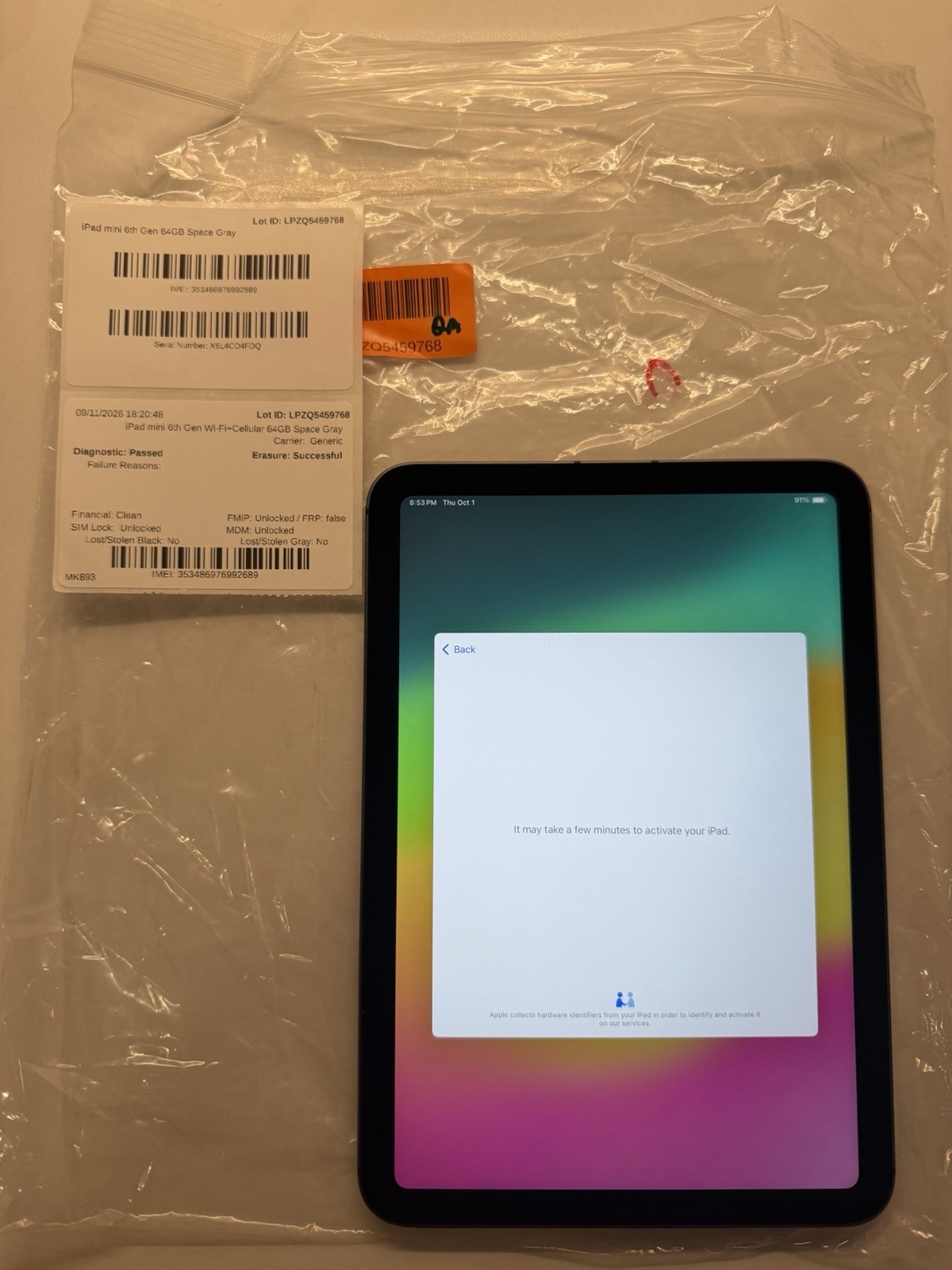ipad mini 6th generation 64gb wifi cellular