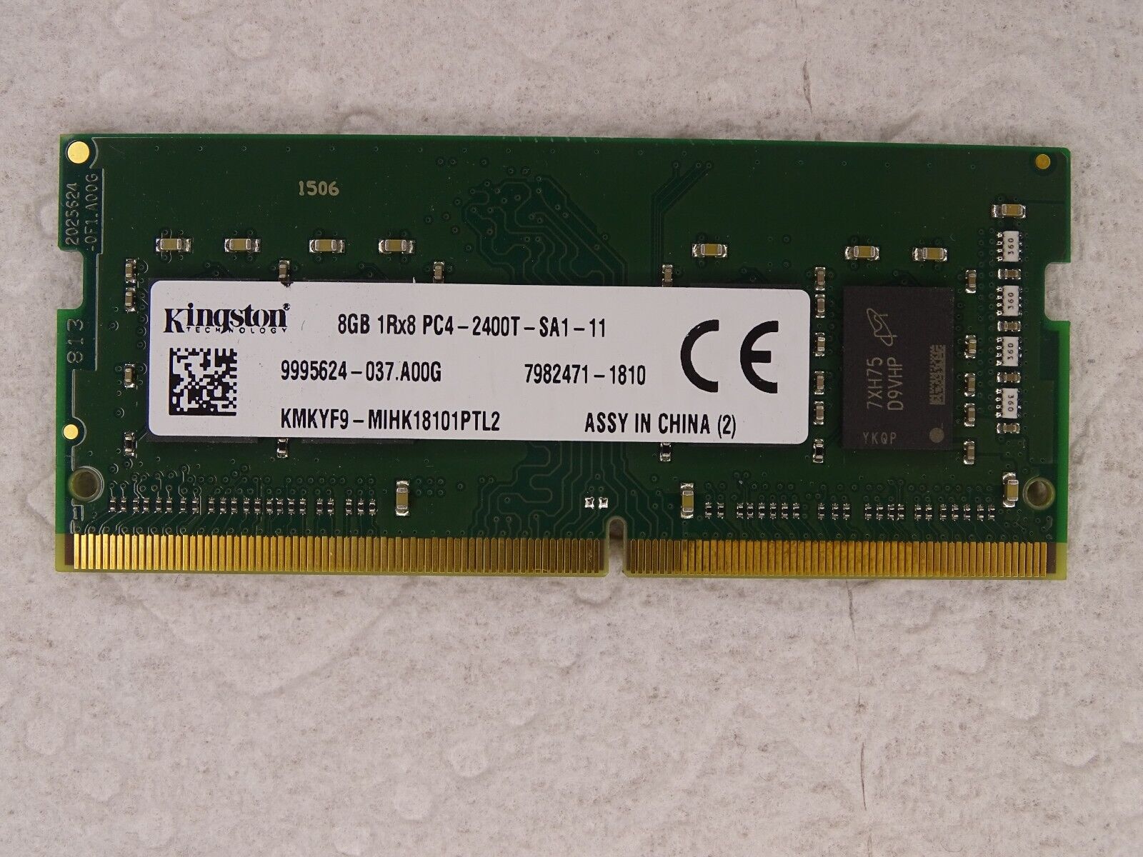 Kingston 8GB 1Rx8 PC4-2400T Laptop RAM Memory KMKYF9-MIHK18101PTL2