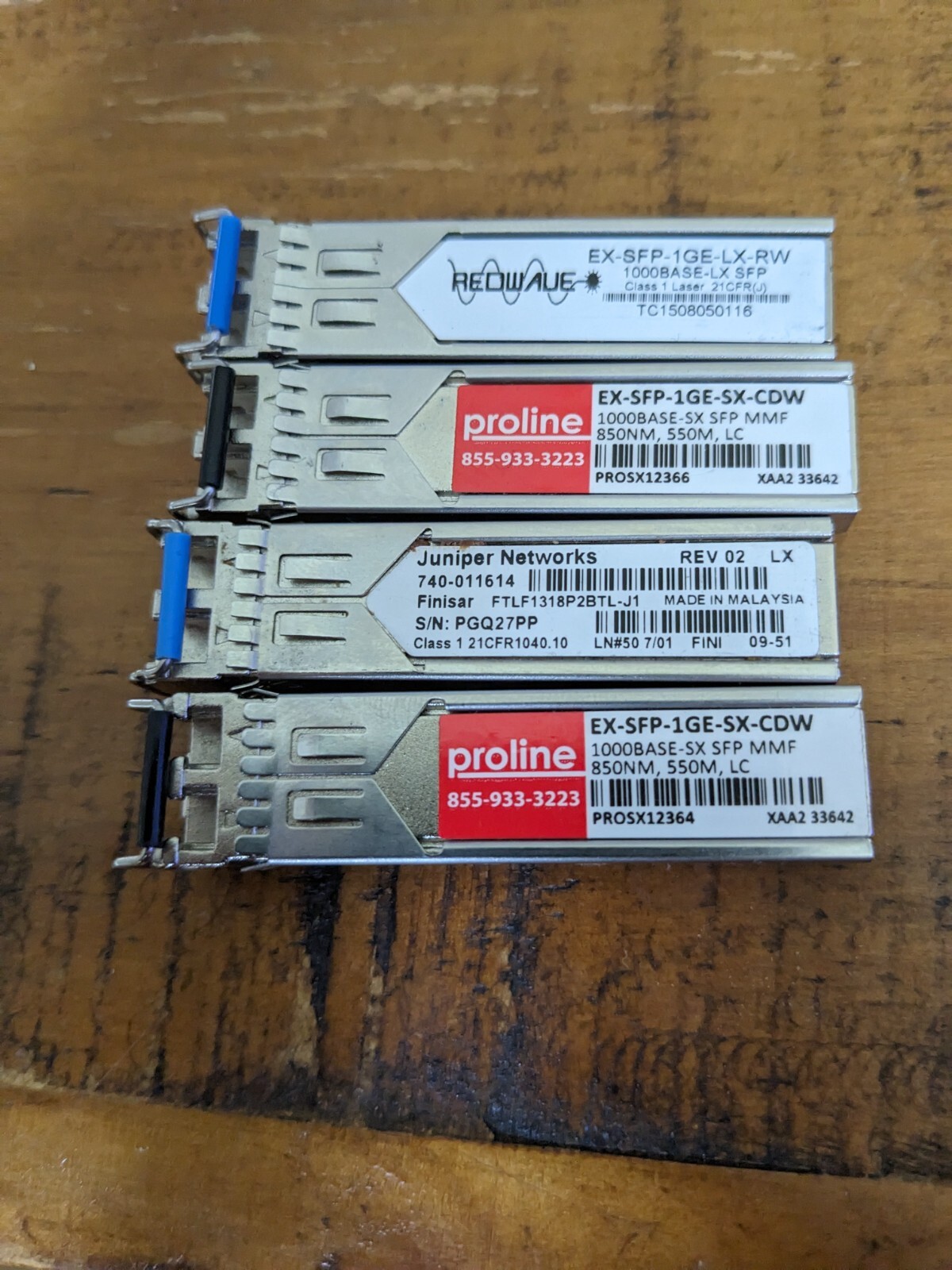 Lot of 4 Juniper Networks modules EX-SFP-1GE-SX