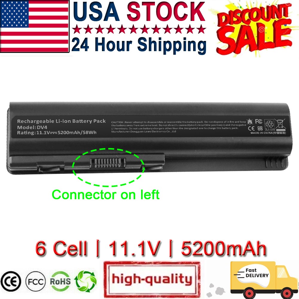 Battery for HP Compaq Presario CQ40 CQ45 CQ50 CQ60 CQ61 DV4 DV5 485041-001-002