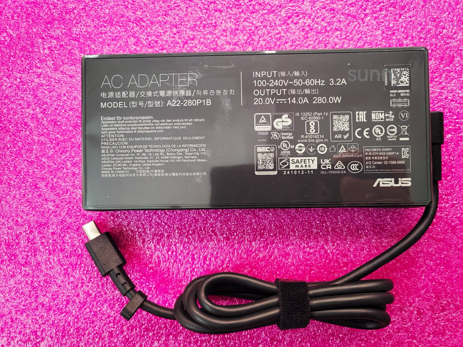 280W A22-280P1B For ASUS ROG Strix G16 (2025) G615LH G615JH 20V 14A Original NEW