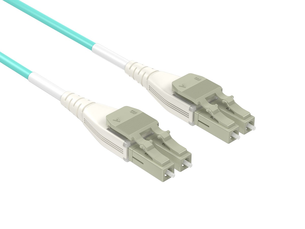 1m OM3 LC to LC UPC Uniboot Duplex Corning Fiber Optic Cable Multimode 50/125...