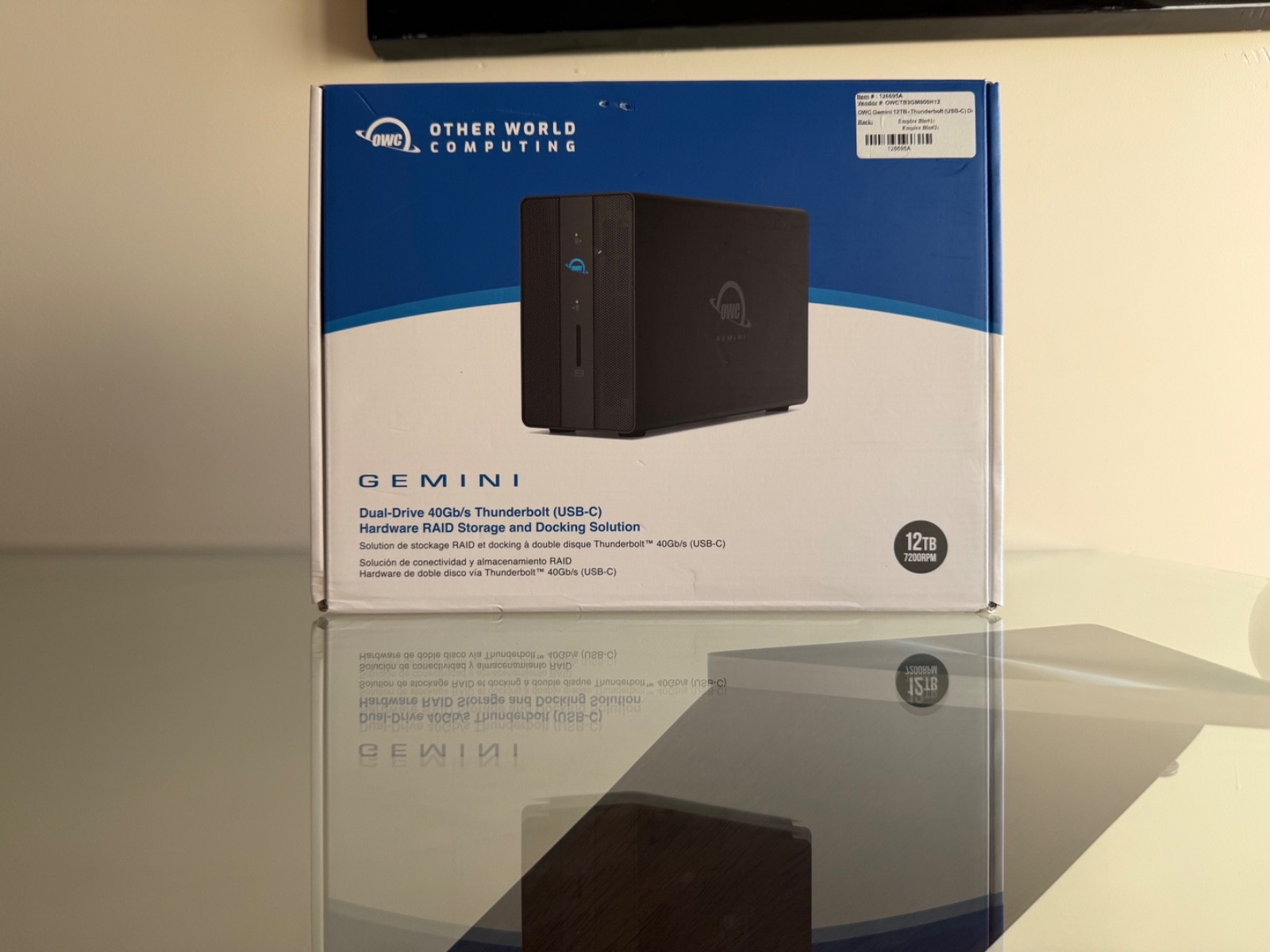 OWC Gemini 12TB 2-Bay Thunderbolt 3 Raid Array (2 X 6TB)    OWCTB3GM000H12