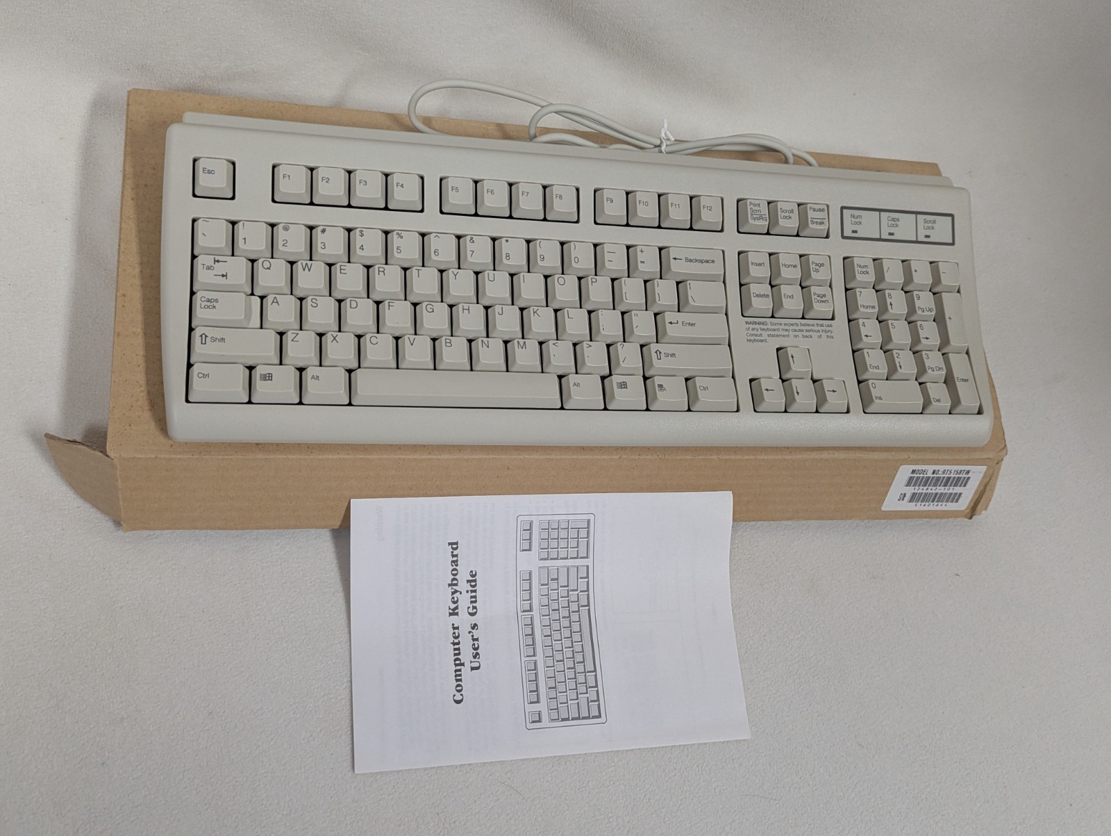 Vintage Retro Micron NMB Windows Keyboard RT5158TW PS/2 ~ NOS NIB NEW