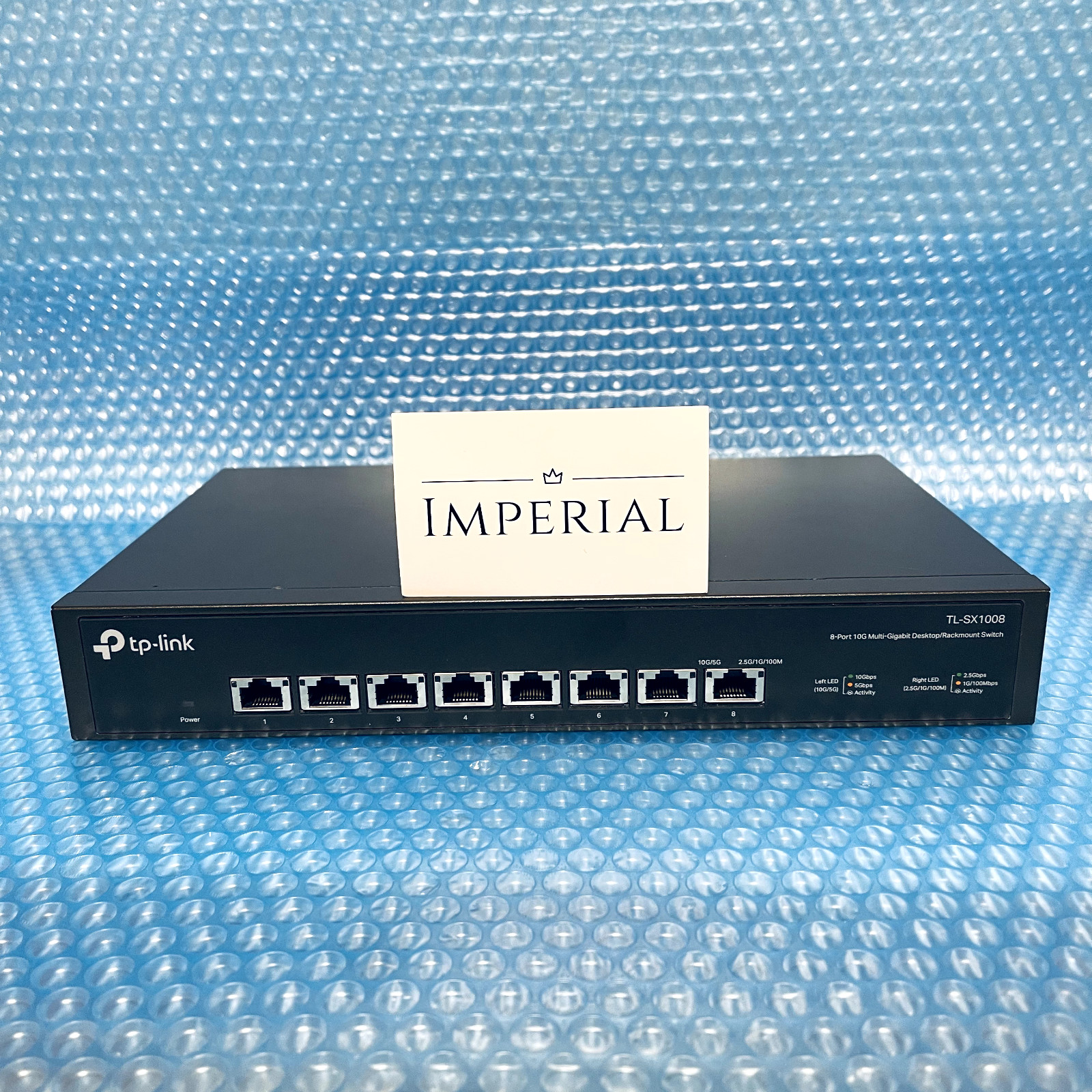TP-Link TL-SX1008 Switch 8Port 10G Multi Gigabit Desktop/Rackmount Switch Used