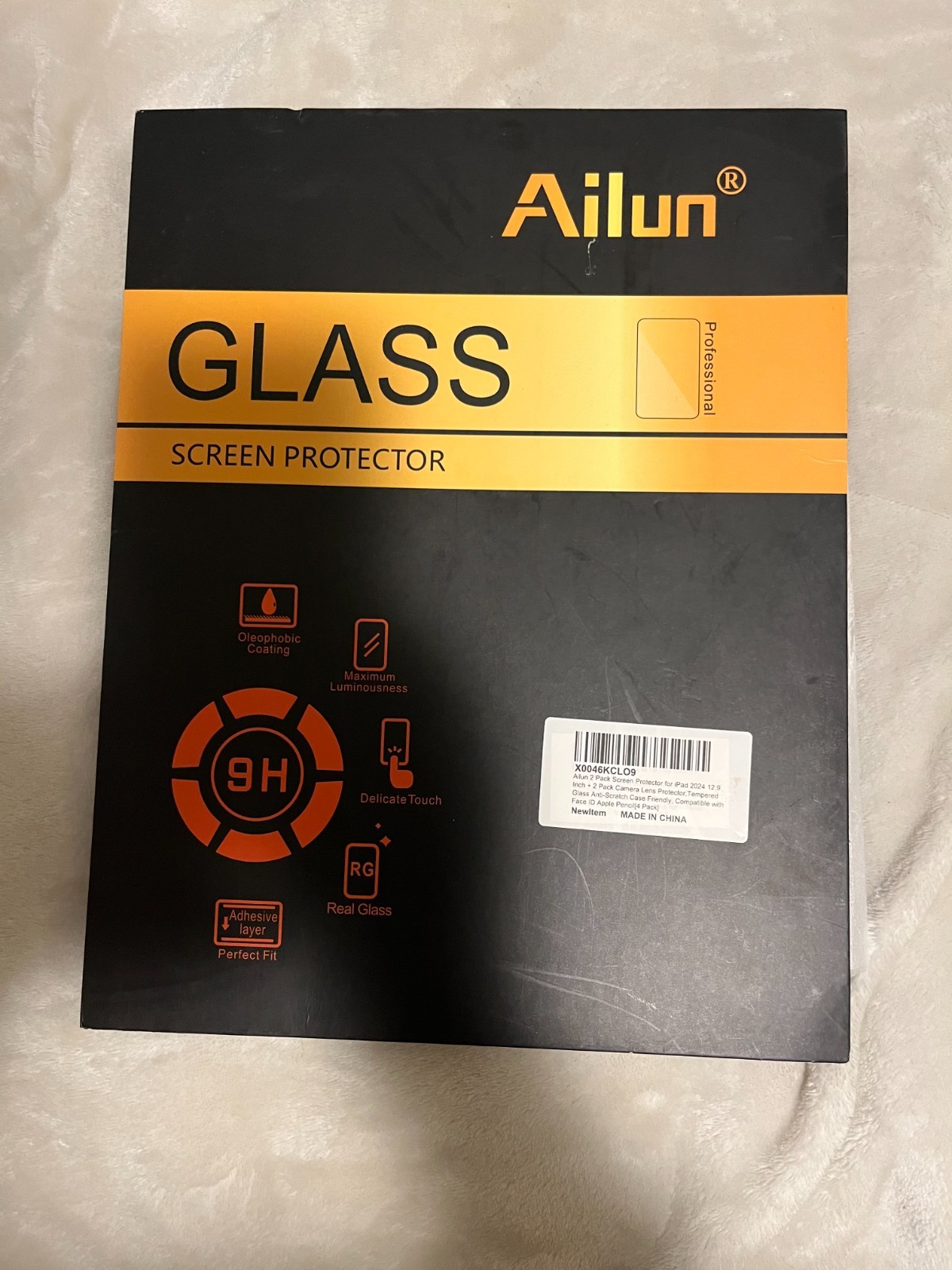 Ailun 2+2 Pack Screen Protector for iPad Pro 13 2024 M4 Tempered Glass Lens Film
