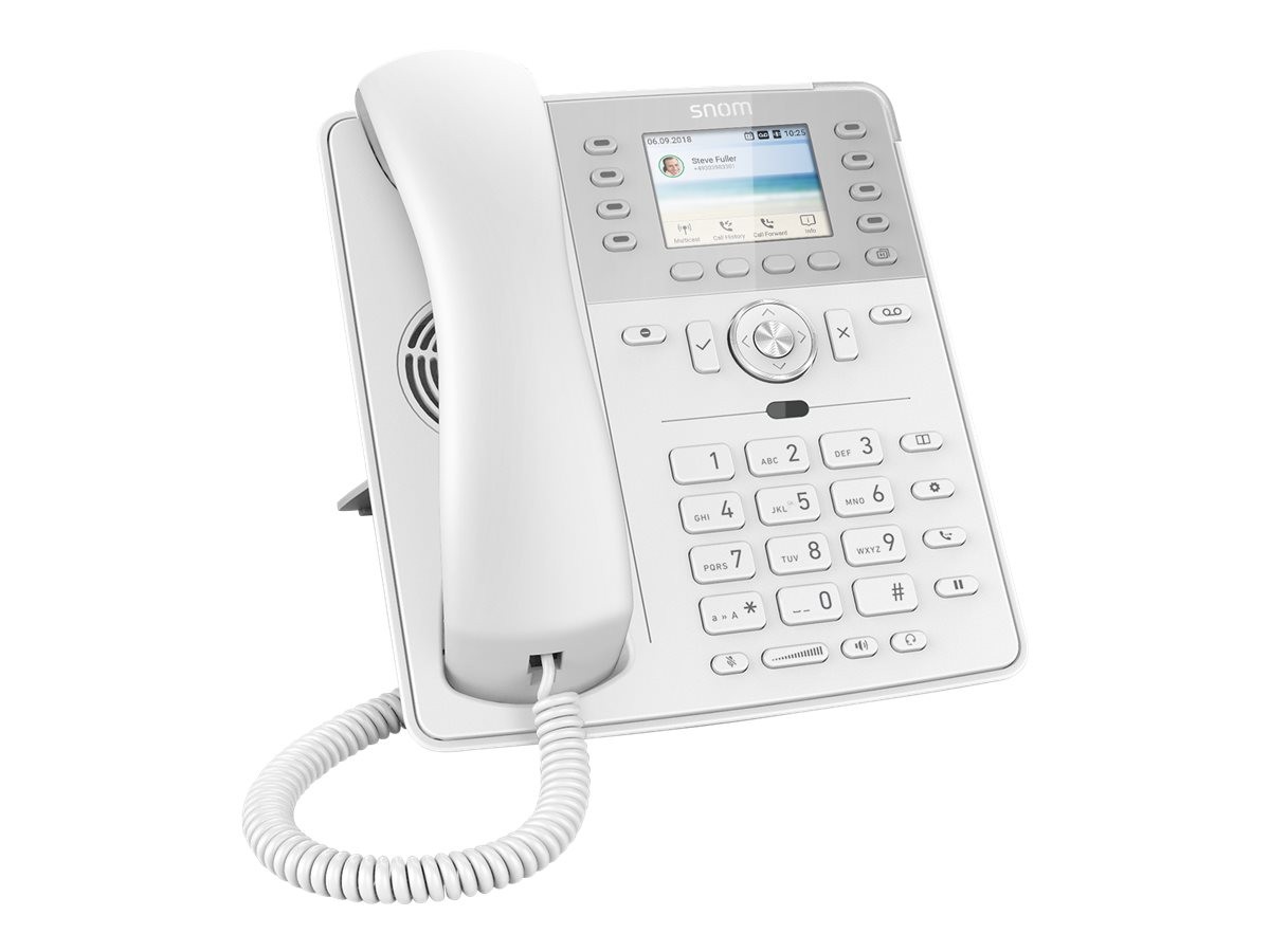 Snom IP Phone D735 White 2.7''/2xLAN/12xSIP/USB Voice Voip Phone 4396