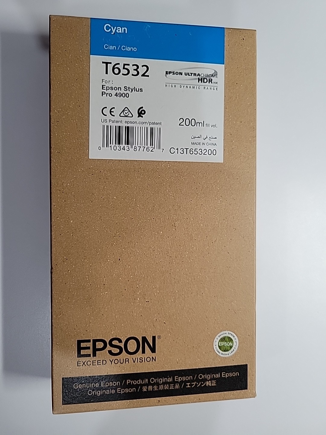 Epson t6532 Ultrachrome HDR Cyan Ink Cartridge Exp 2021