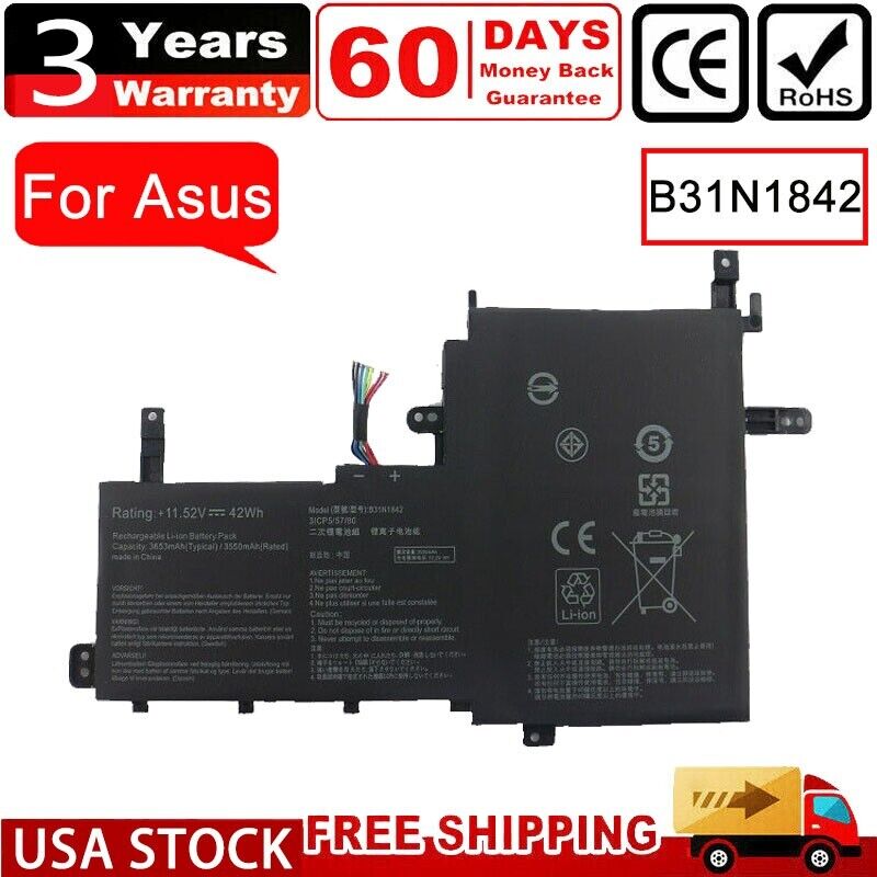 ✅B31N1842 Battery For Asus VivoBook S15 S531FL S531FA K531FA S531FA-BQ028T 42Wh