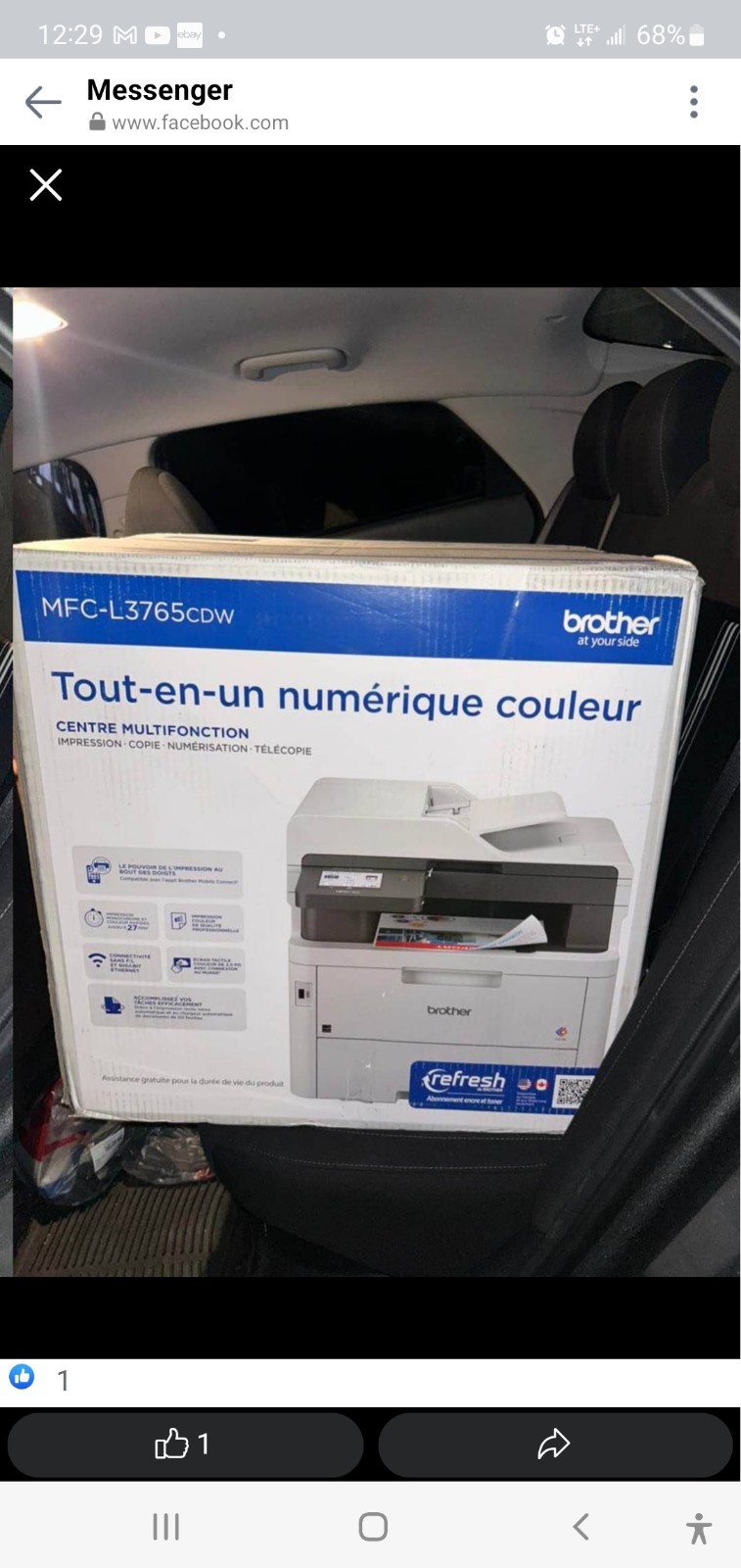 Brother MFC-L3765cdw Digital  Color  All-In-One Wireless Printer- New SEALED