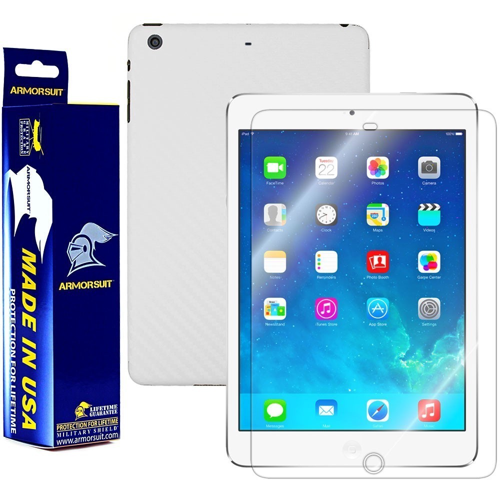 ArmorSuit Apple iPad Mini w/ Retina Screen Protector + White Carbon Fiber USA