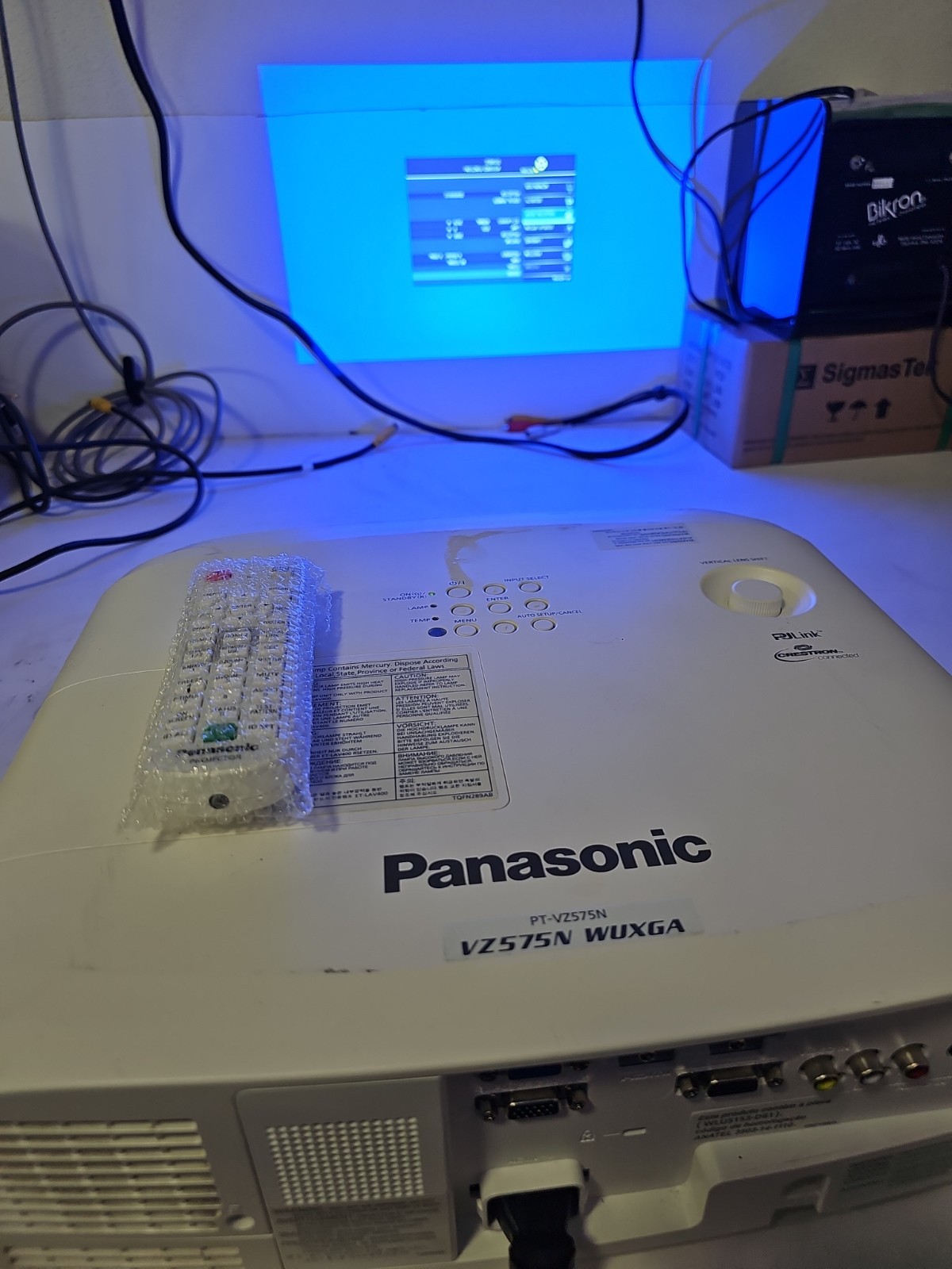 Panasonic PT-VZ575N WUXGA LCD Projector Hours 2679 Lamp Hours W/ Remote