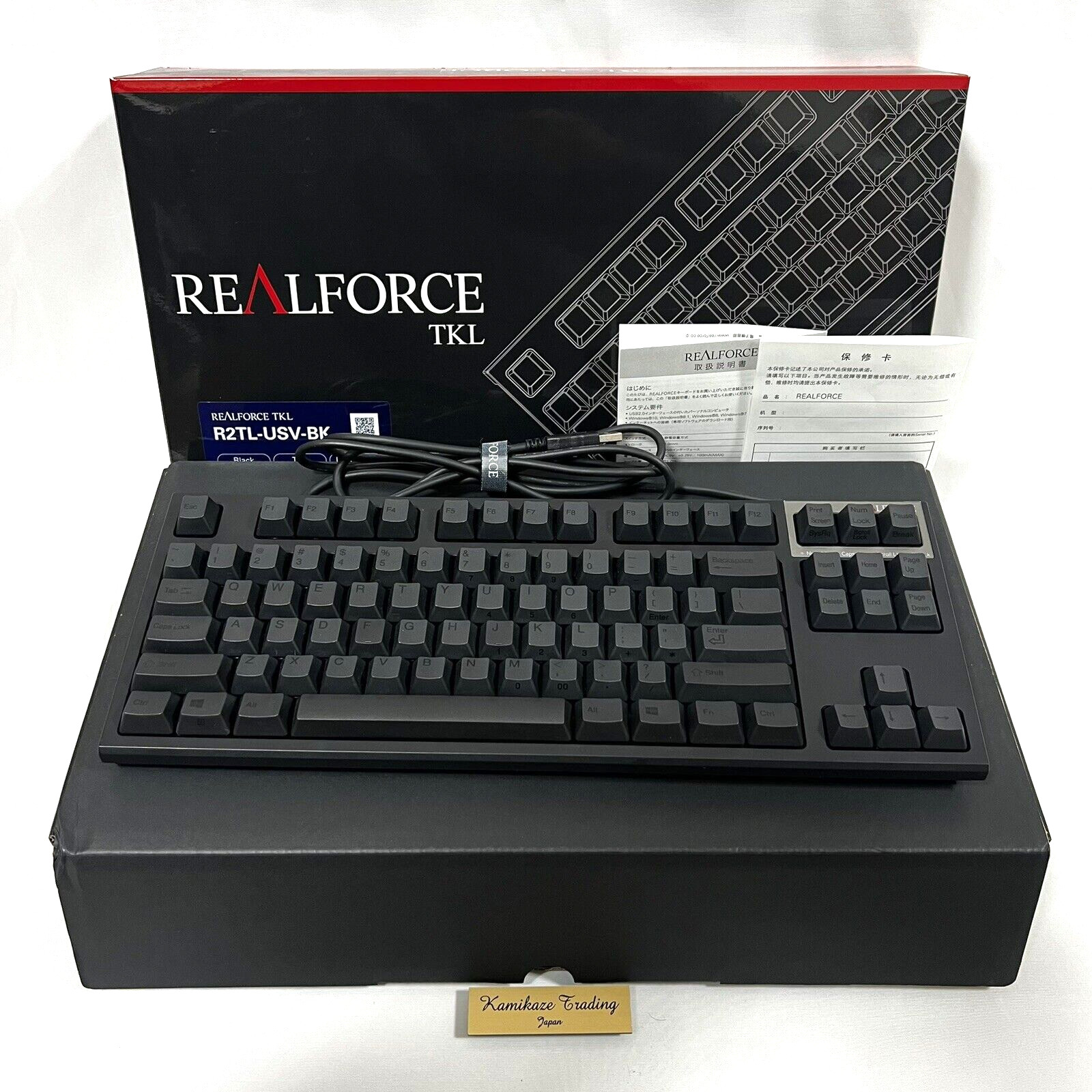Topre REALFORCE R2TL-USV-BK Wired Keyboard English Layout Tenkeyless USED