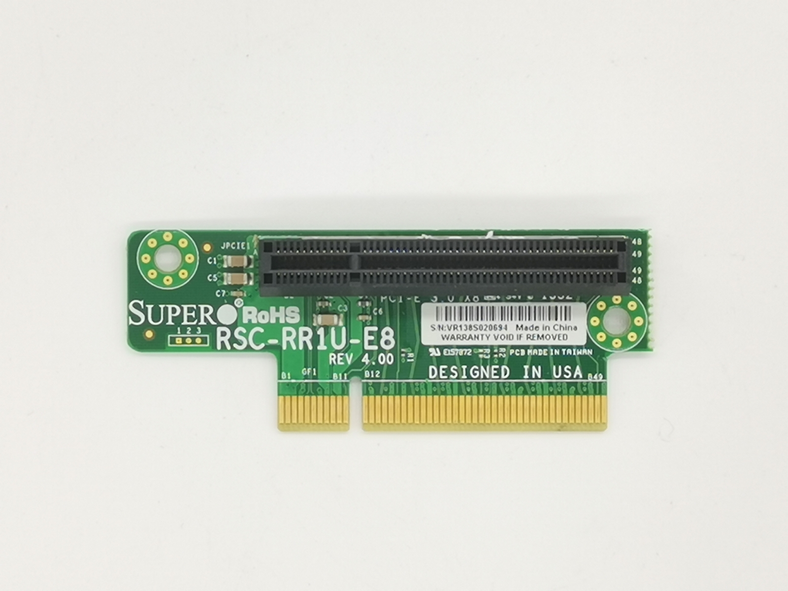 For Supermicro RSC-RR1U-E8 1U PCI-E x8 Riser Card Board