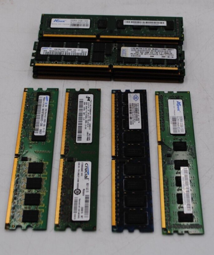 (Lot of 12 mix)2GB 2Rx8  PC2 Server Memory RAM
