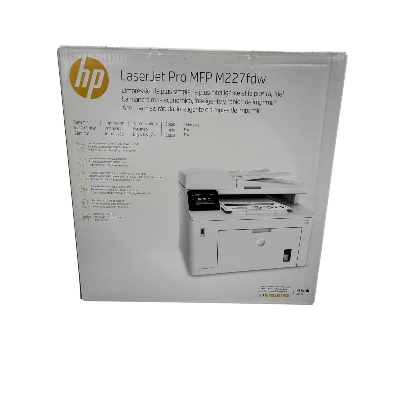 HP LaserJet Pro MFP M227fdw All-In-One Laser Printer G3Q75A Brand New