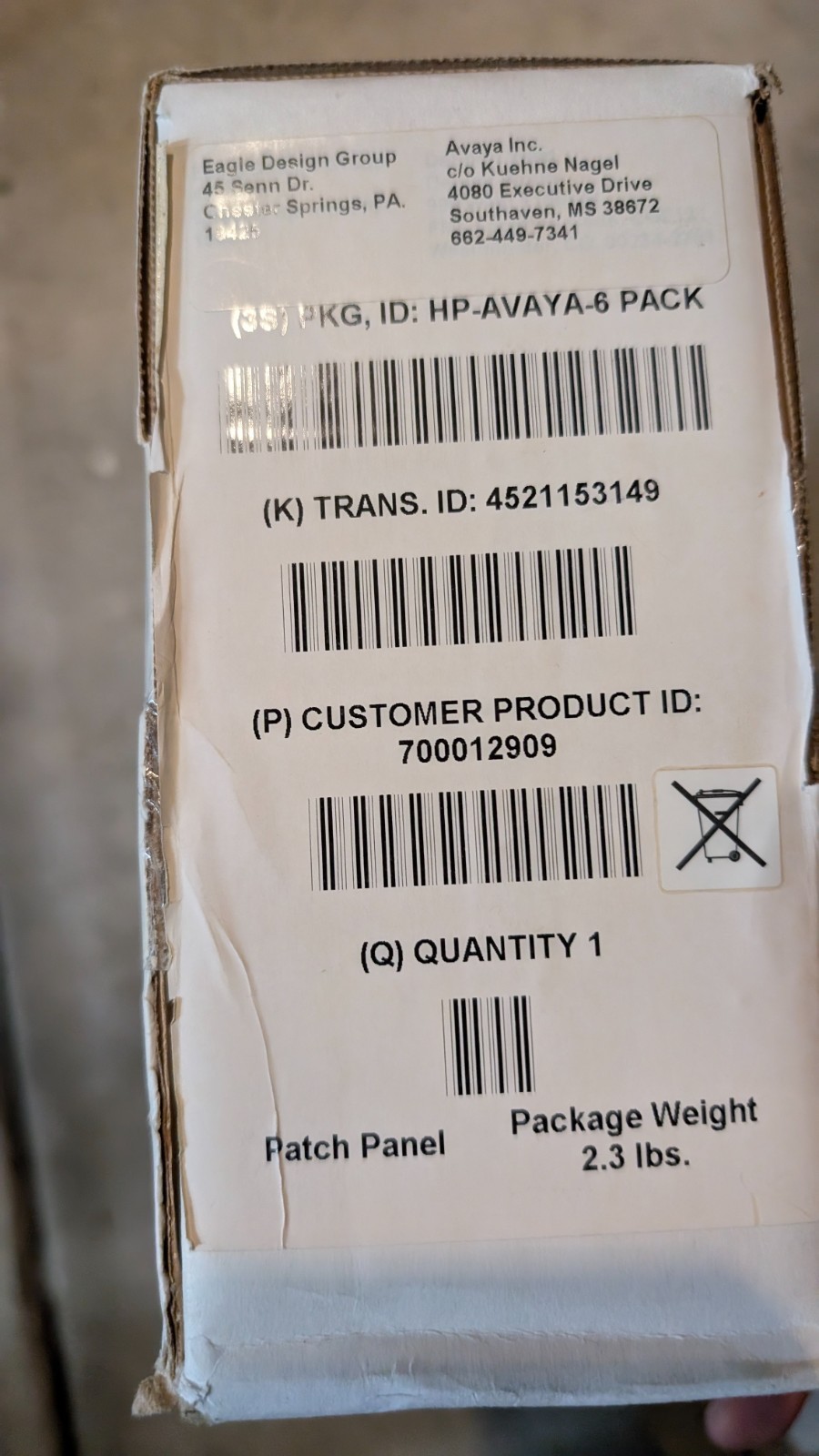 Sealed New in Box Avaya 24-Port Rack Mount Patch Panel (700012909)