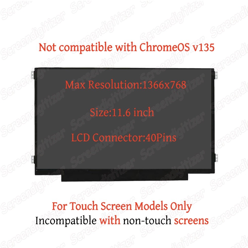Screen For ASUS Chromebook Flip C214M C214MA OnCell Touch IPS HD 1366x768 LCD 
