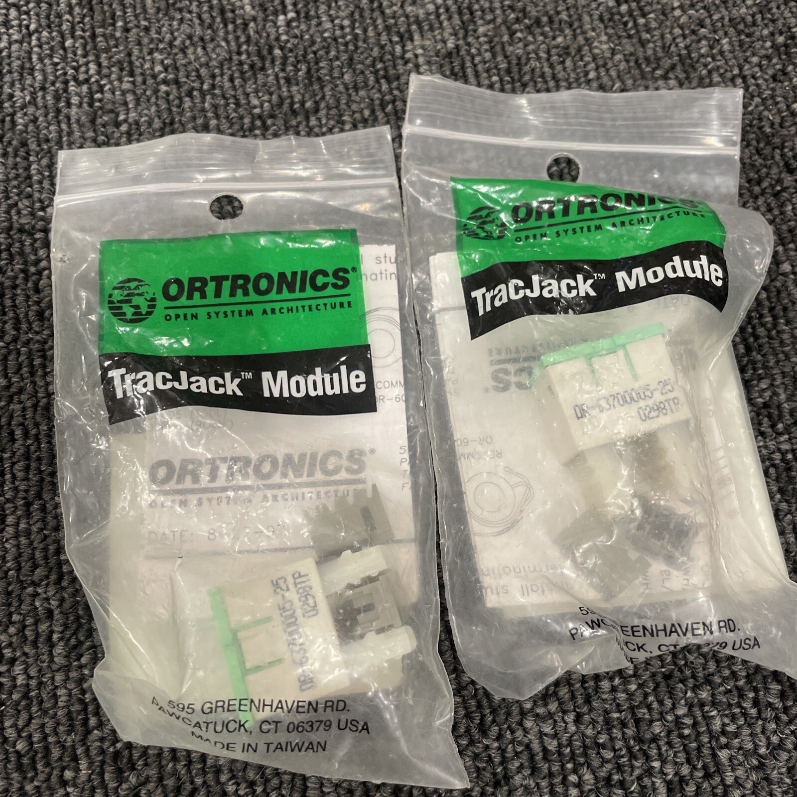 (2) ORTRONICS TracJack 1-Port Blank Insert Module OR-63700005-25
