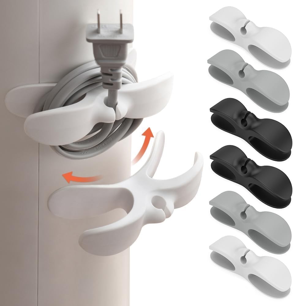 Cord Organizer for Kitchen Appliances, 6PCS Stick-on Cord Wrapper Cable